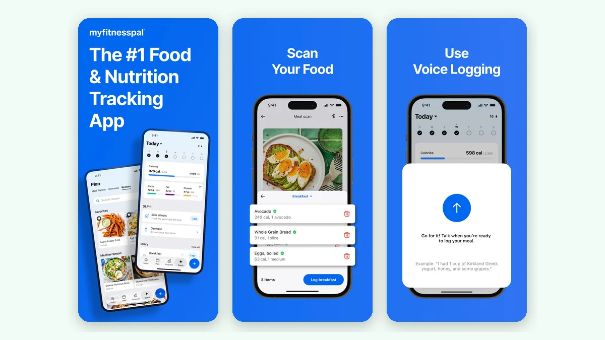 MyFitnessPal — official App Store screenshots