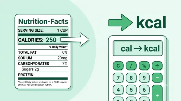 Cal to kcal conversion — calories to kilocalories