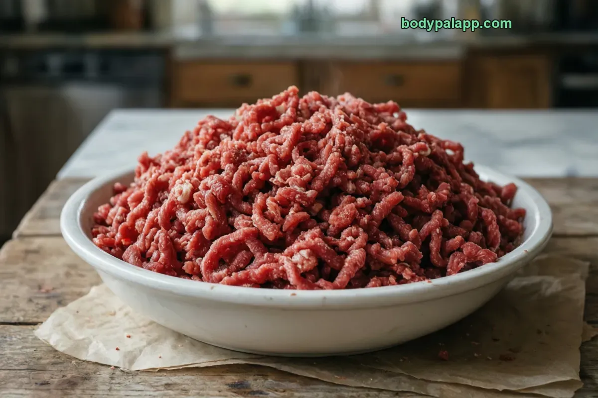 93% lean ground beef, cooked