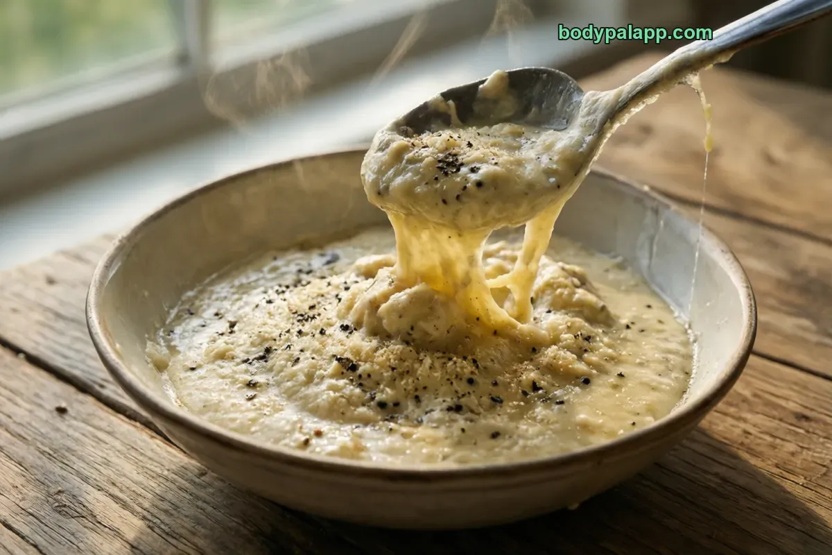 Alfredo sauce, prepared, ready to serve