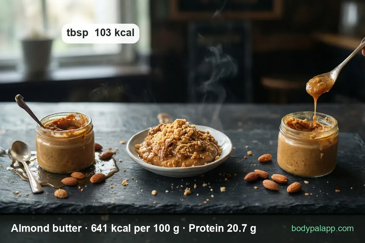 Almond butter variants calories comparison