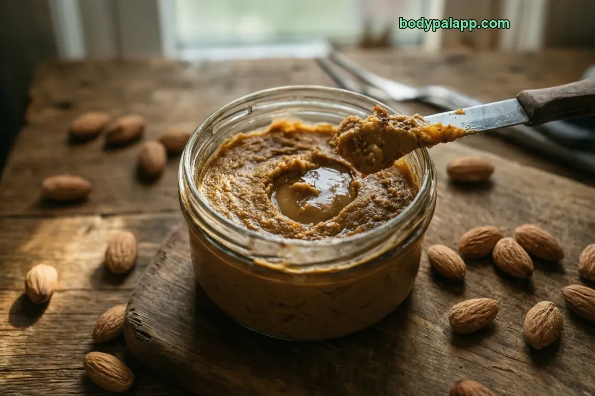 Almond butter, plain, unsalted