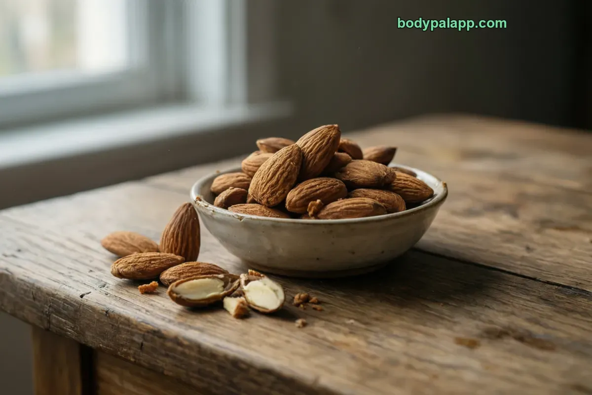 Almonds, dry roasted, unsalted