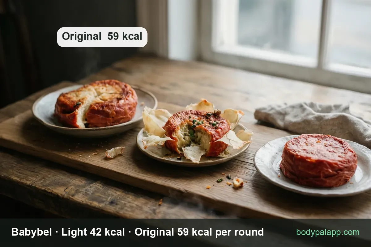 Babybel Light variants calories comparison