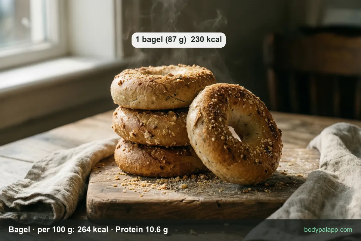 Bagel variants calories comparison