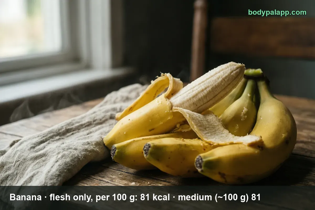 Banana - 81 kcal per medium fruit