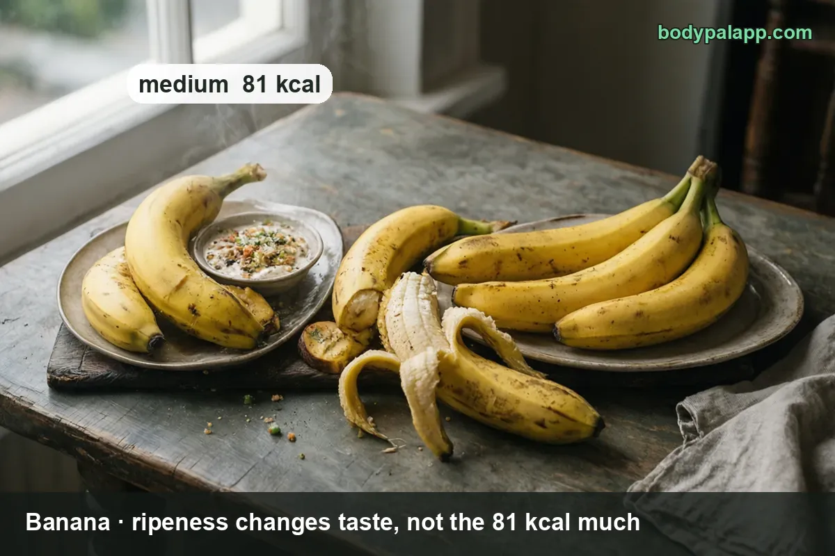 Banana variants calories comparison