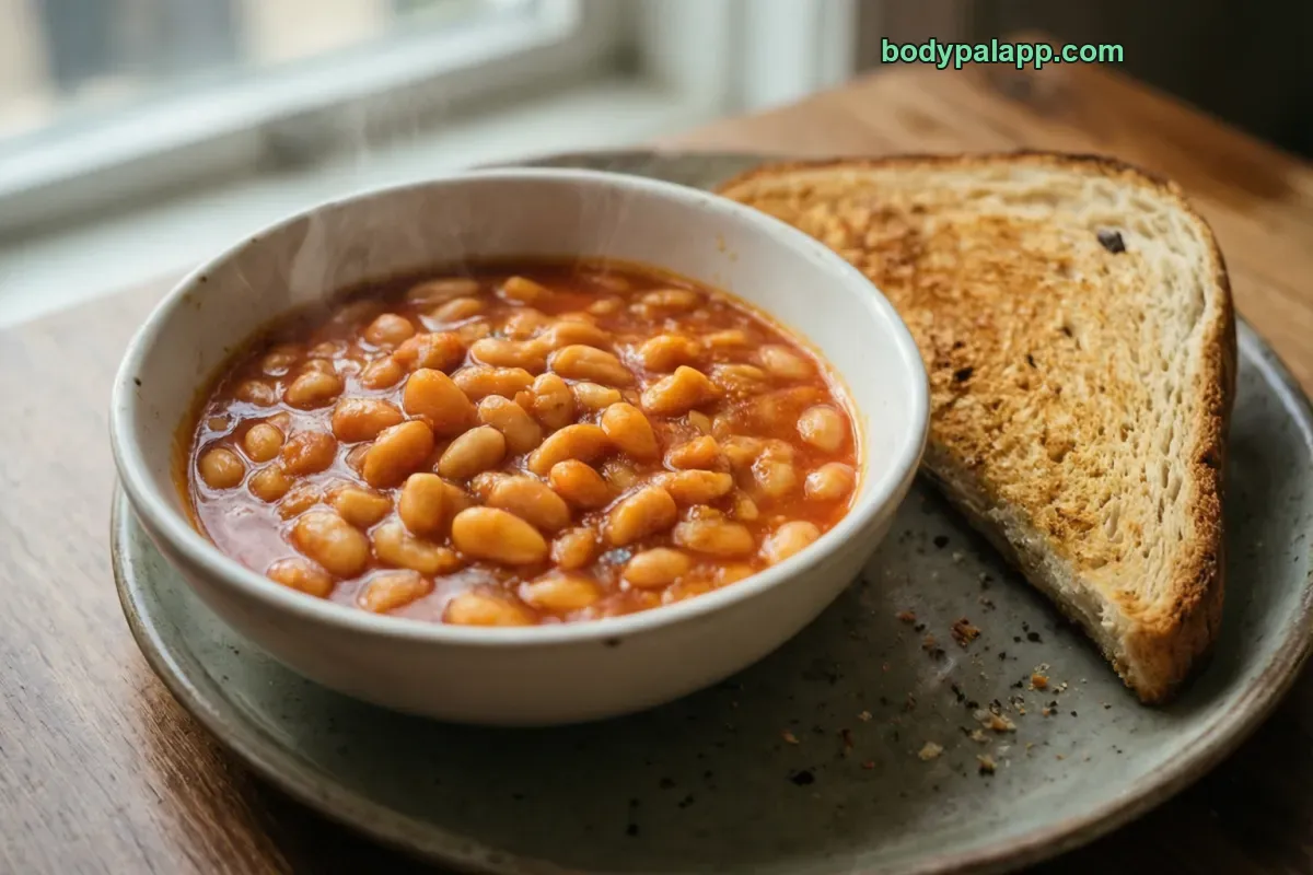 Baked beans, baked, home prepared
