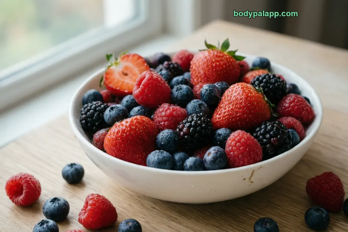 Mixed berries, frozen, unsweetened