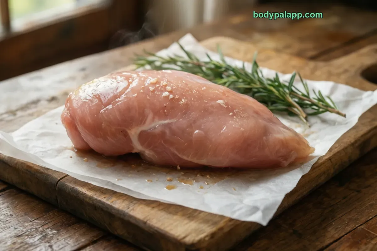 Boneless skinless chicken breast, grilled, meat only