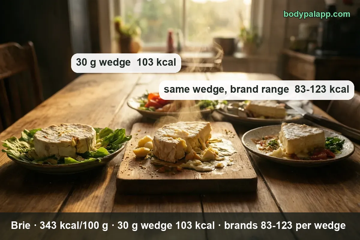 Brie cheeseboard with crackers and grapes - calories compared