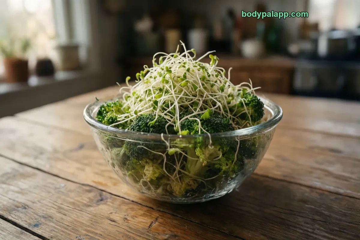 Broccoli sprouts, packaged, per label