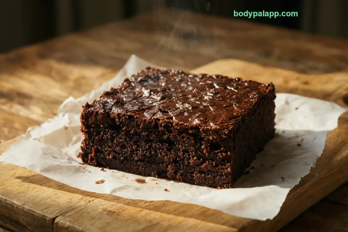 Brownie square, without icing