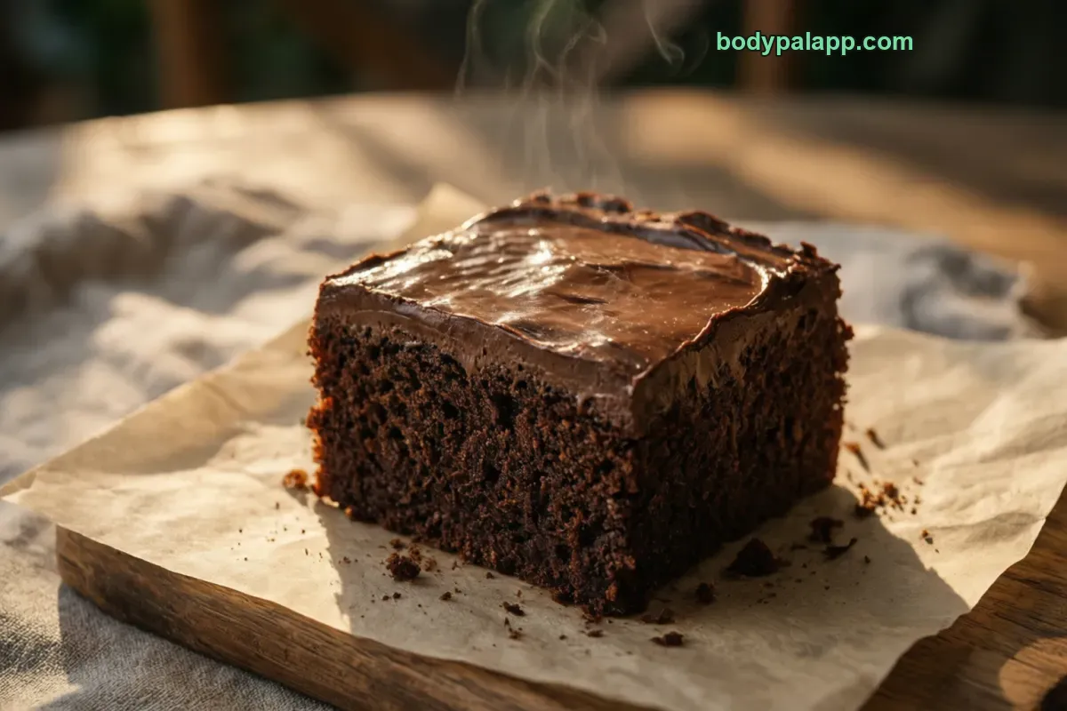 Brownie with frosting, packaged, per label