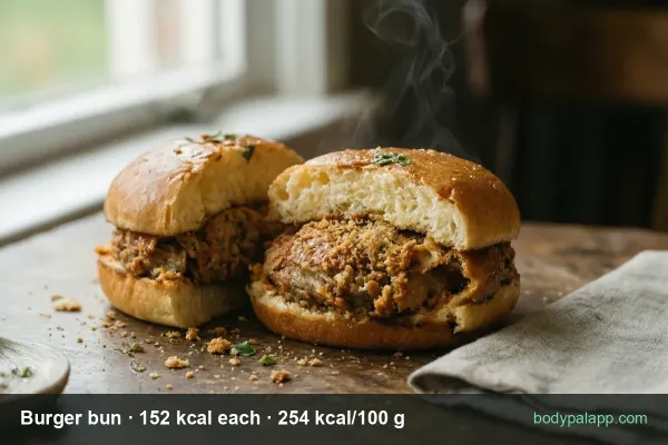 Burger bun calories