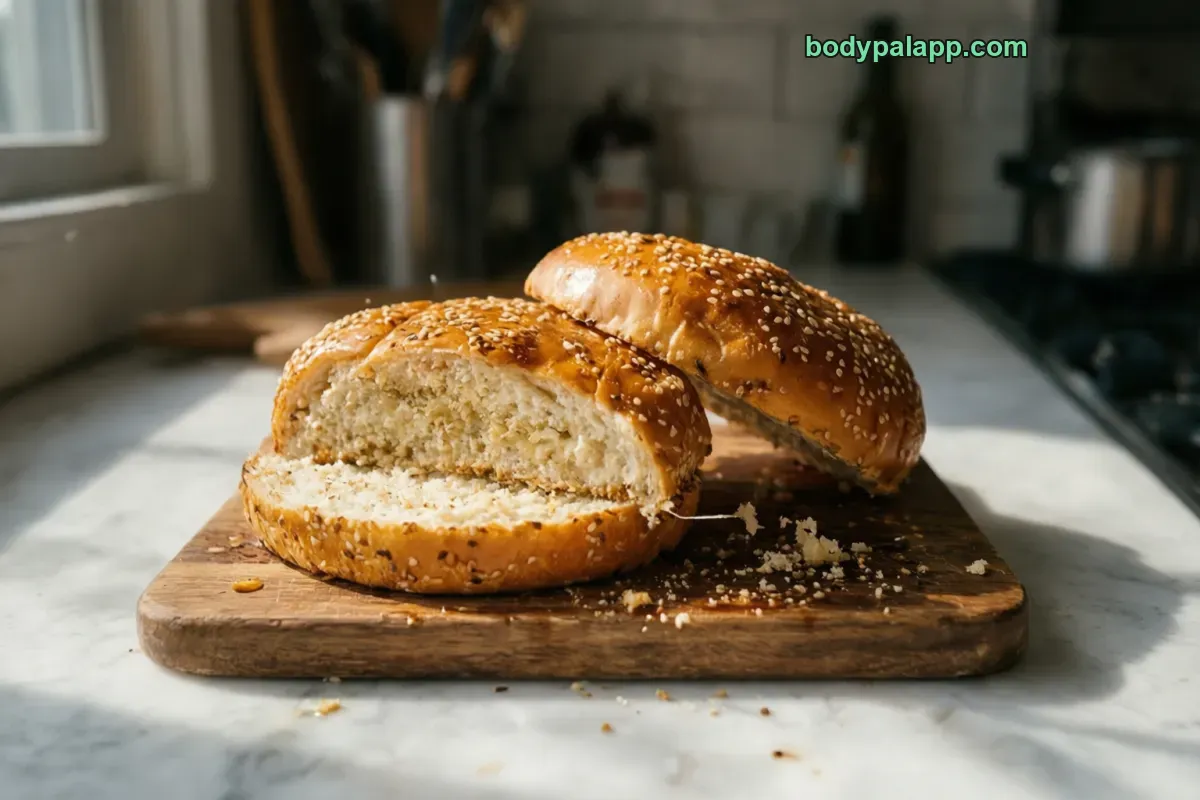 Burger bun, white, ready to eat