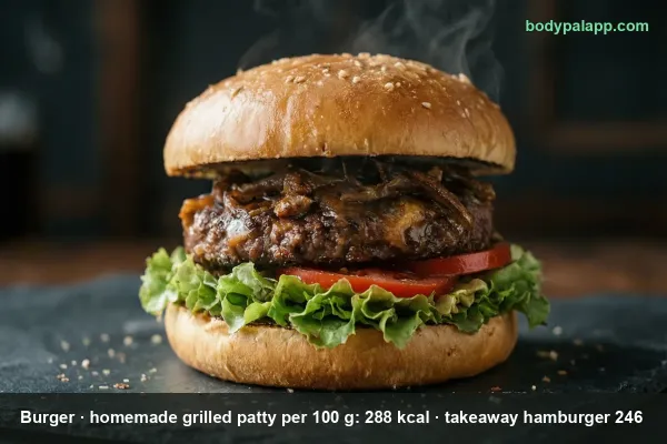 Burger calories
