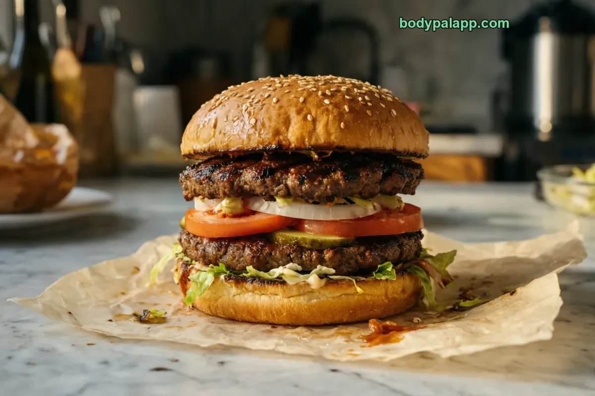 Burger king double whopper, fast food, no cheese