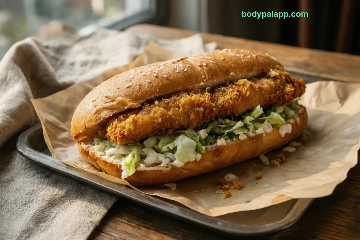 Burger king original chicken sandwich, fast food