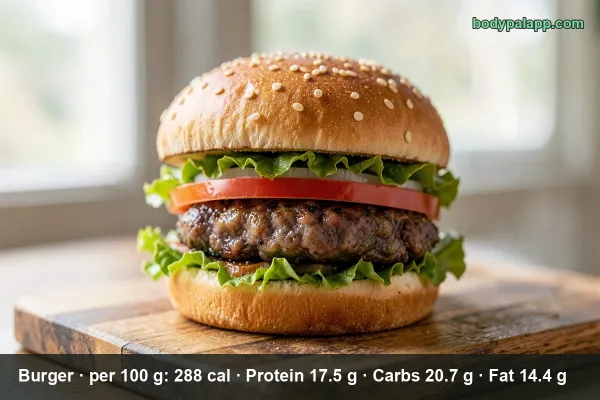 Burger calories