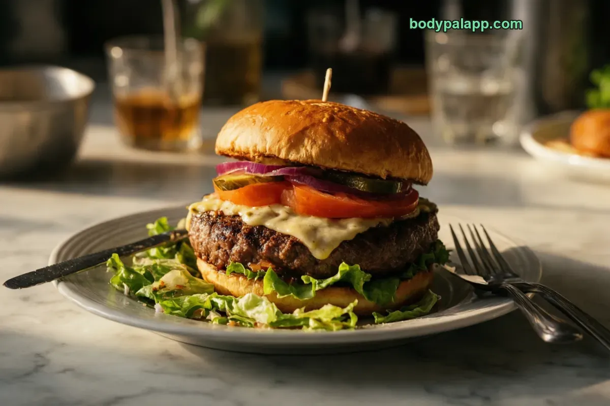 Burger without bun, 85% lean patty, broiled