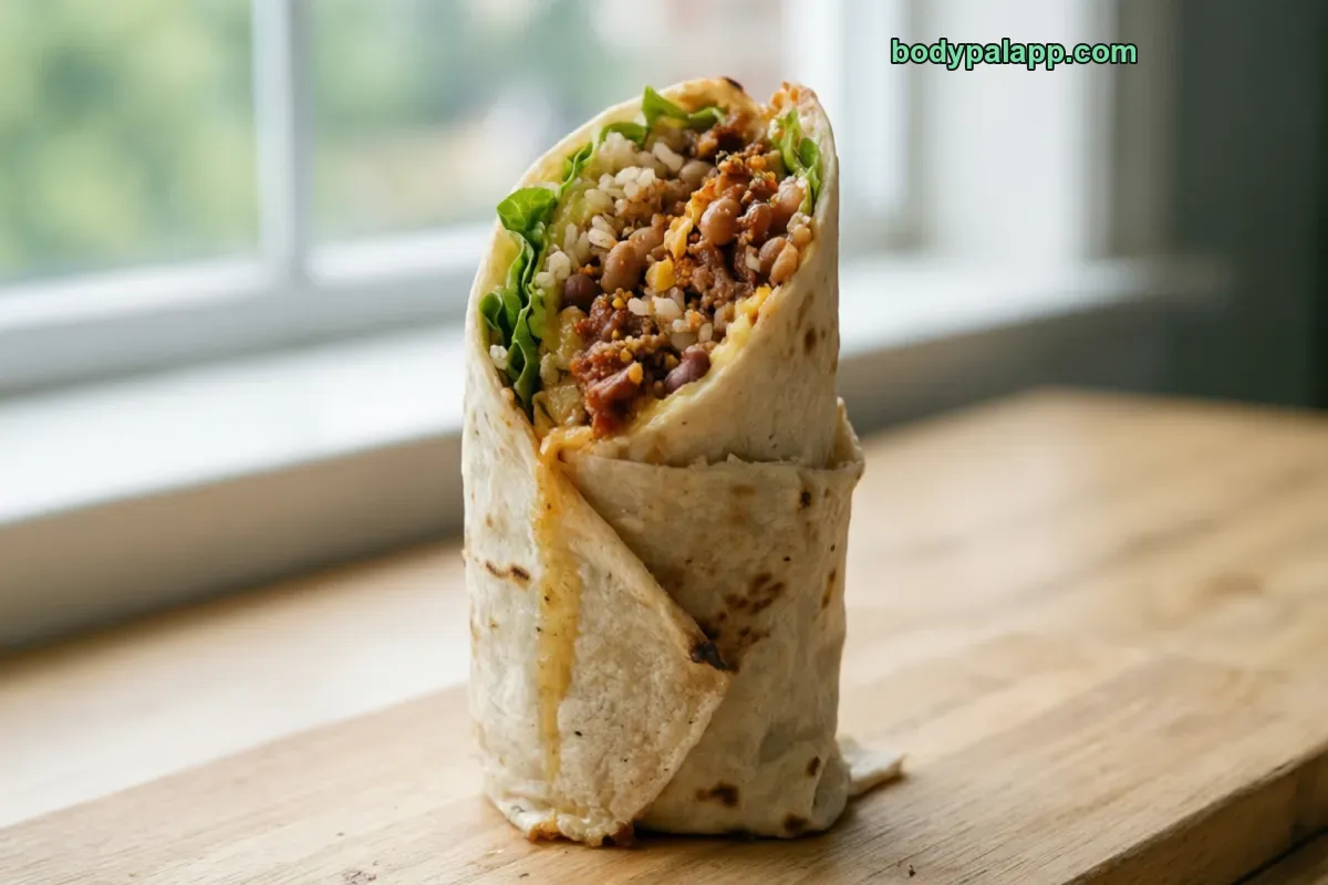 Burrito wrap, ready to eat