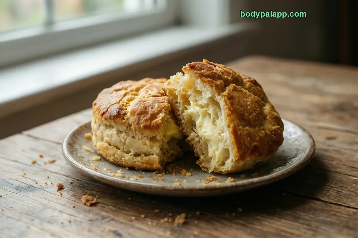 Butter biscuit, baked from recipe
