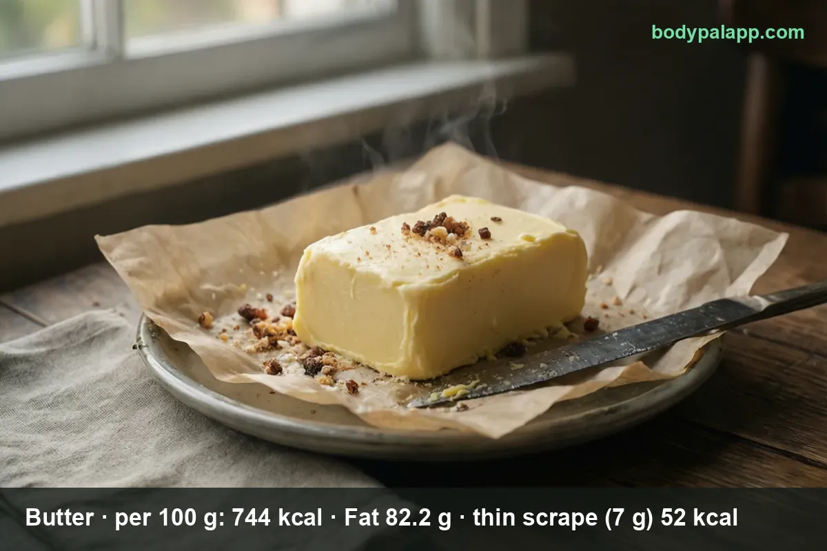 Butter - 52 kcal per thin scrape