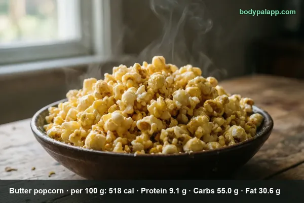 Butter Popcorn calories
