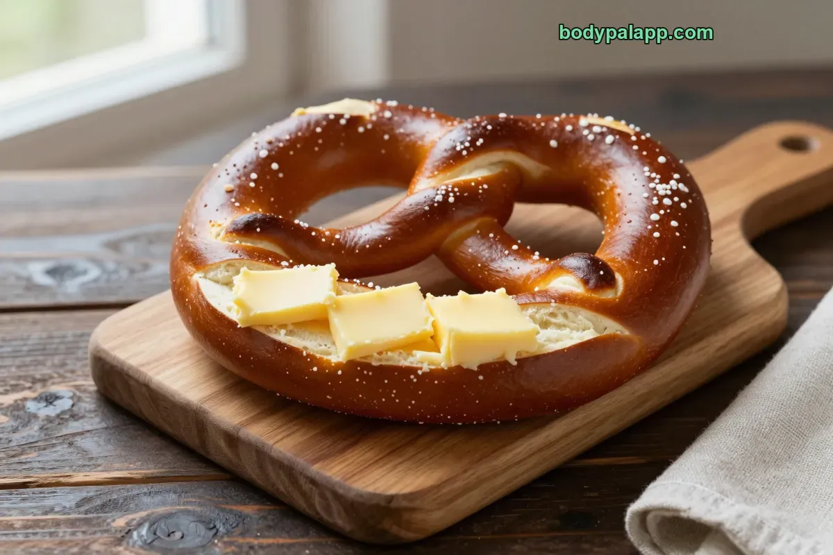 Butter pretzel, hard, butter flavored