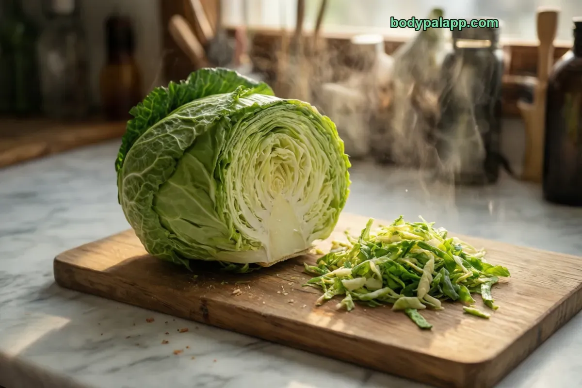 Raw cabbage, raw