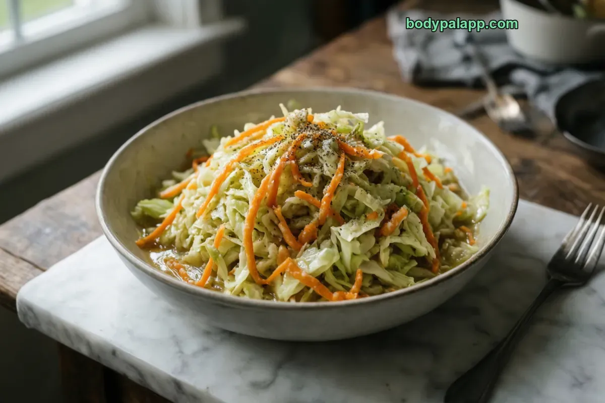 Cabbage salad, prepared, not further specified
