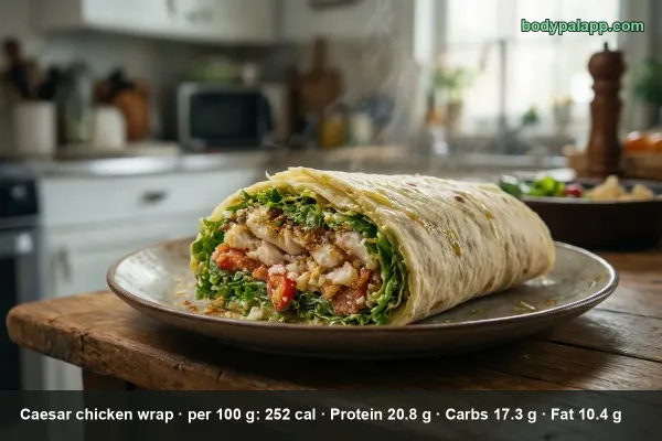 Caesar Chicken Wrap calories