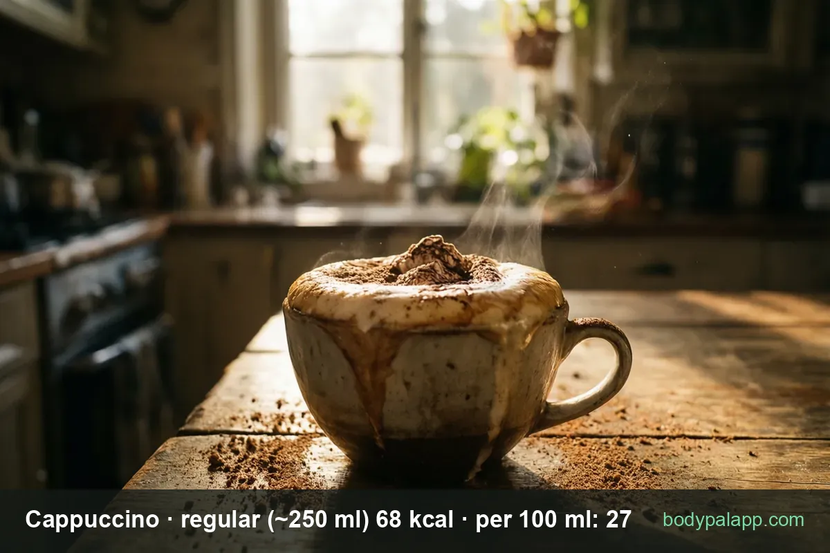 Cappuccino - 68 kcal per regular cup