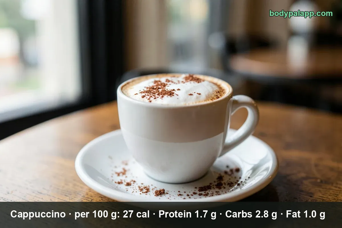 Cappuccino in a cup, US calorie reference photo