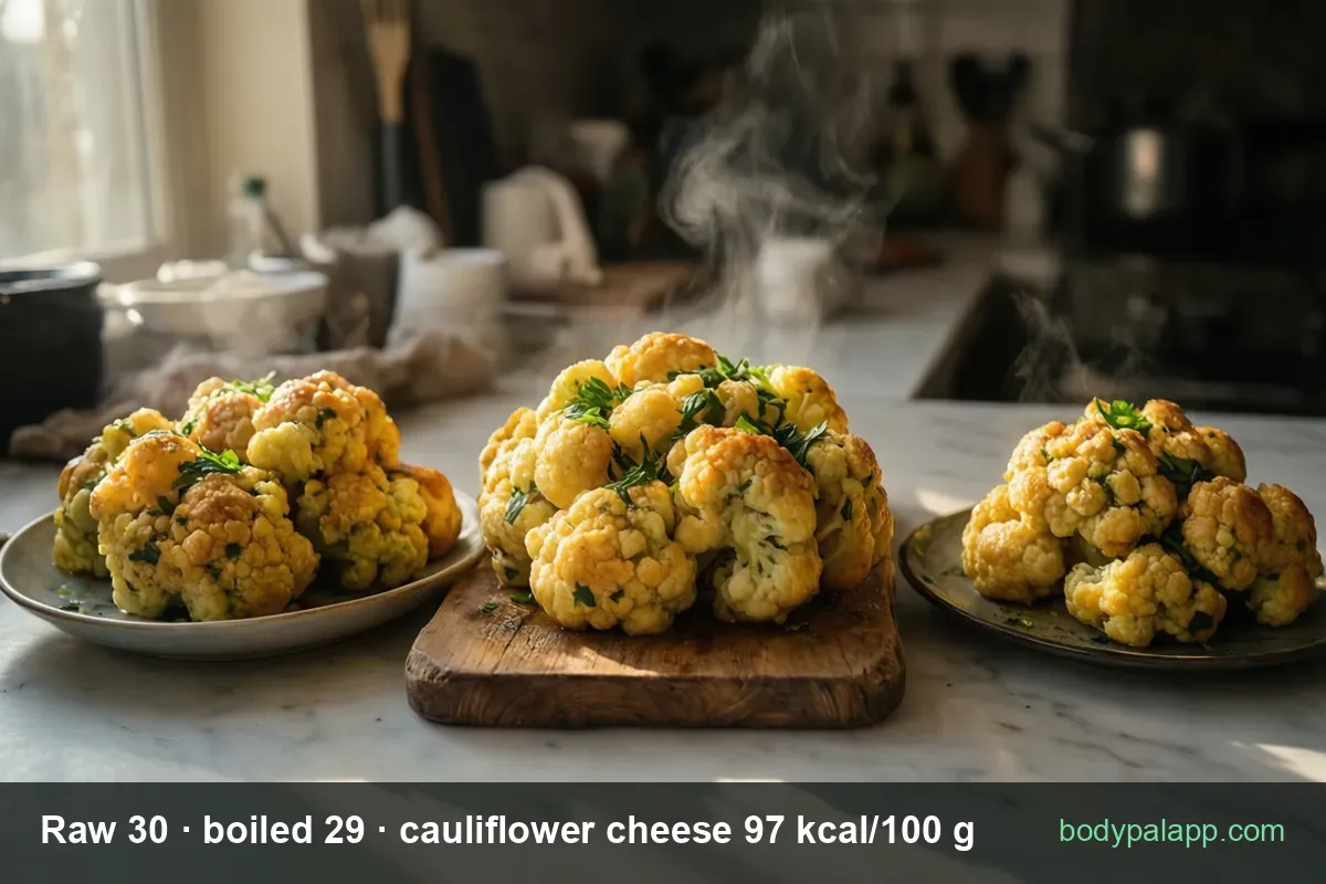 Cauliflower variants calories comparison