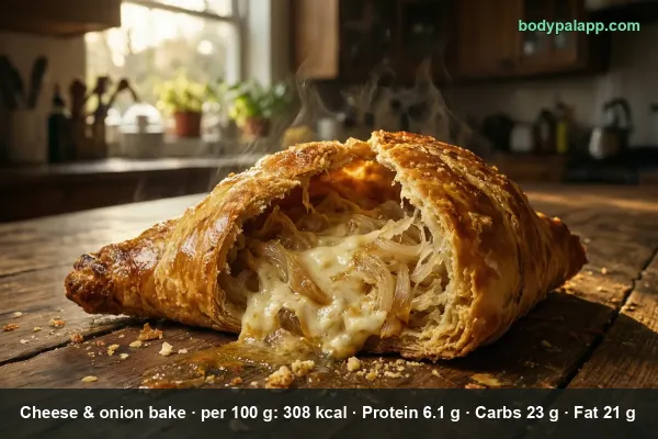 Cheese and onion pasty calories