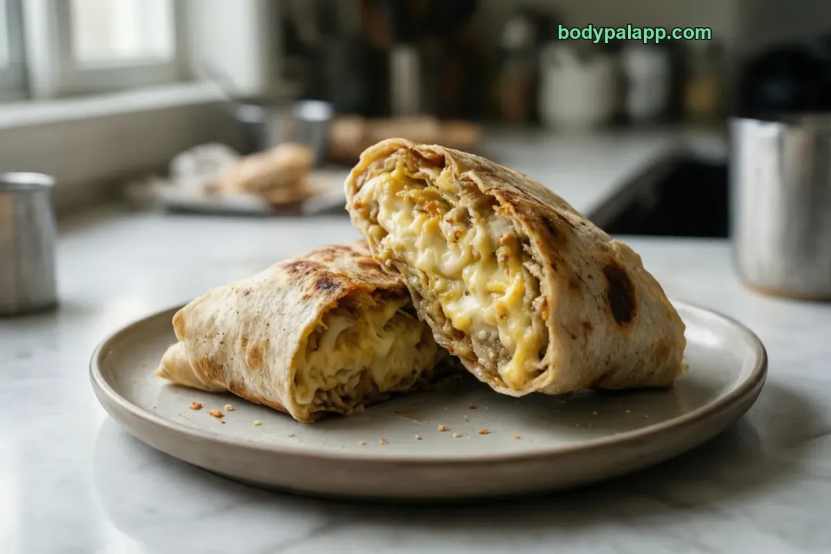 Cheese burrito, cheese only, flour tortilla