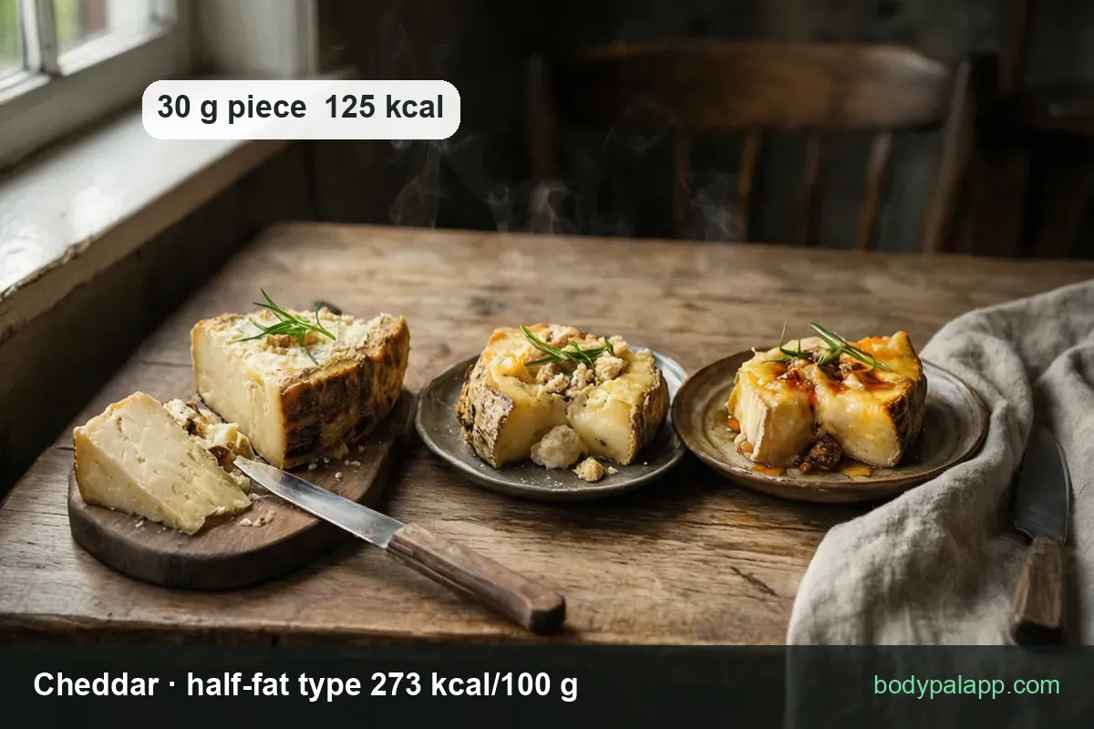 Cheddar cheese variants calories comparison