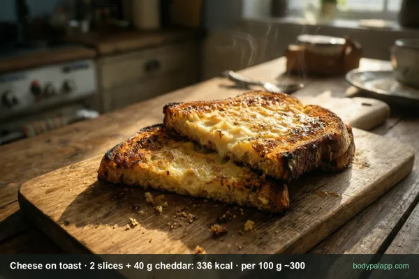 Cheese on toast calories
