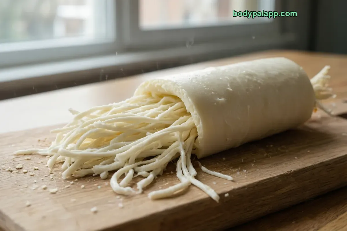 String cheese, packaged, per label