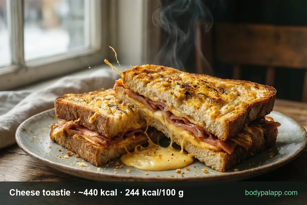 Cheese toastie - ~440 kcal whole