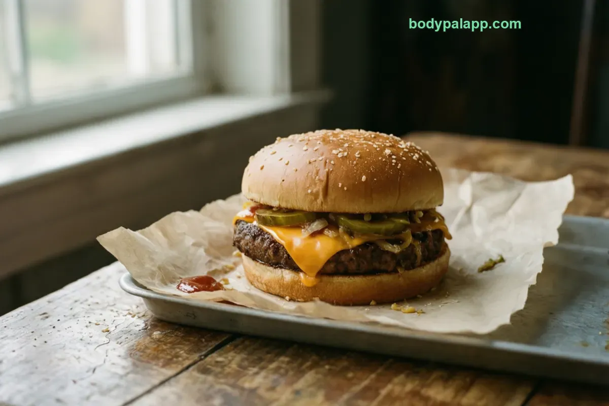 Mcdonald's cheeseburger, fast food