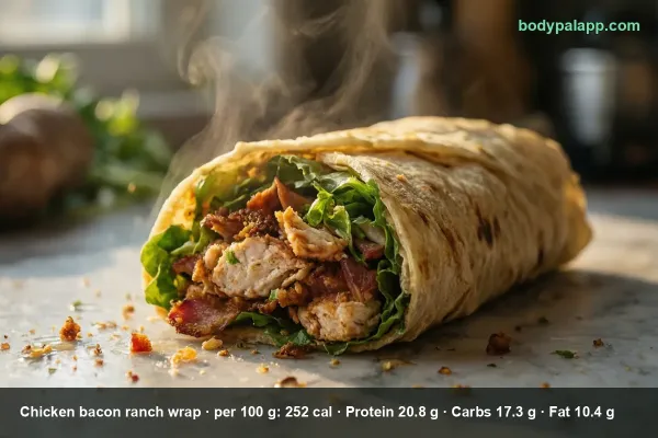 Chicken Bacon Ranch Wrap calories