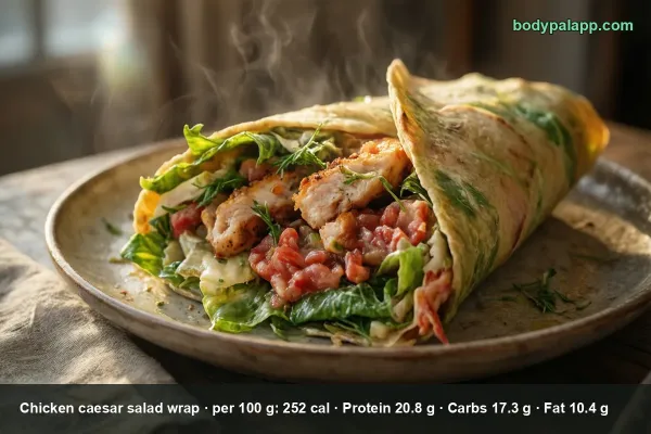 Chicken Caesar Salad Wrap calories