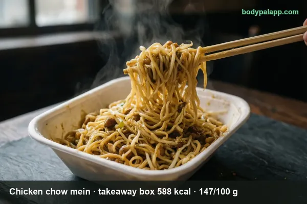 Chicken chow mein calories