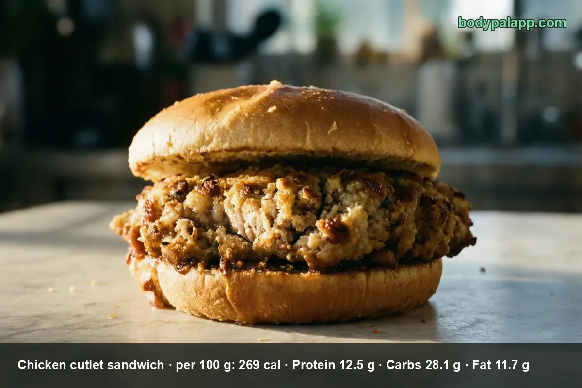 Close-up of a crispy breaded chicken cutlet sandwich on a soft bun with a browned crumb crust and no lettuce or tomato.