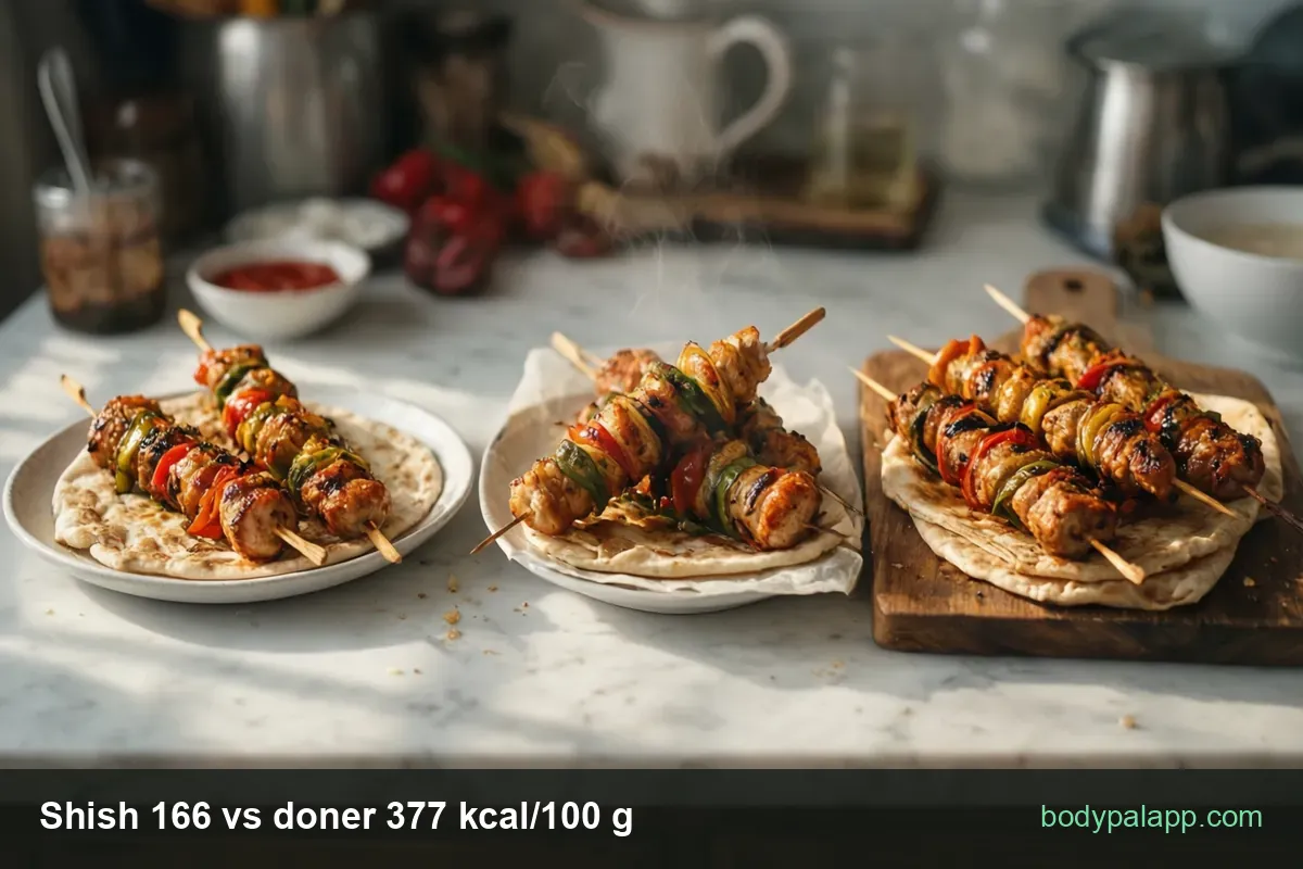 Chicken kebab sauce calories comparison – chilli sauce versus garlic sauce