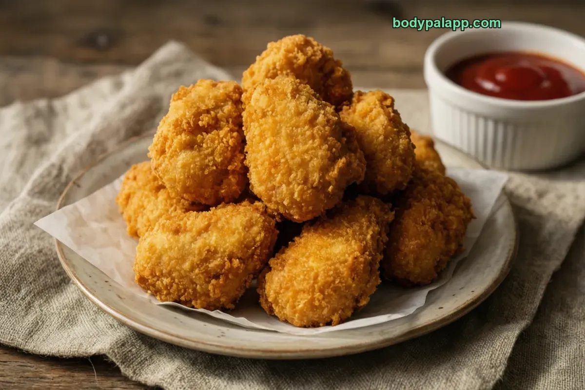 Tyson chicken nugget, packaged, per label