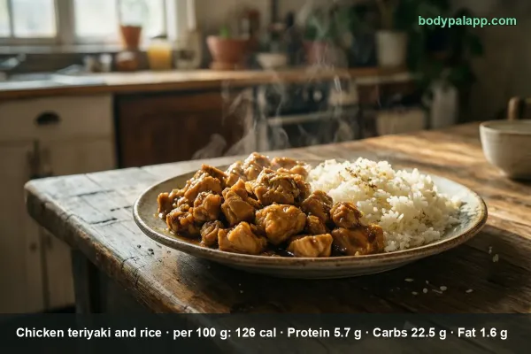 Chicken Teriyaki And Rice calories